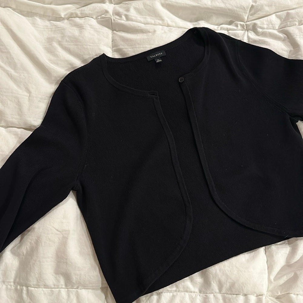 Talbots Cropped Sweater Jacket
